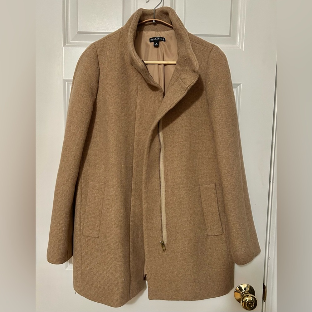 J Crew Mercantile Women’s Wool Blend Coat - Size 6 in Camel/Beige
